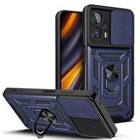 Ударостійкий чохол Camshield Ring для Xiaomi Poco X4 GT (Темно Синій)