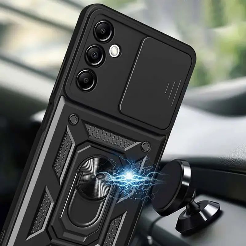 Ударостійкий чохол Camshield Ring для Samsung Galaxy A04s (Чорний)