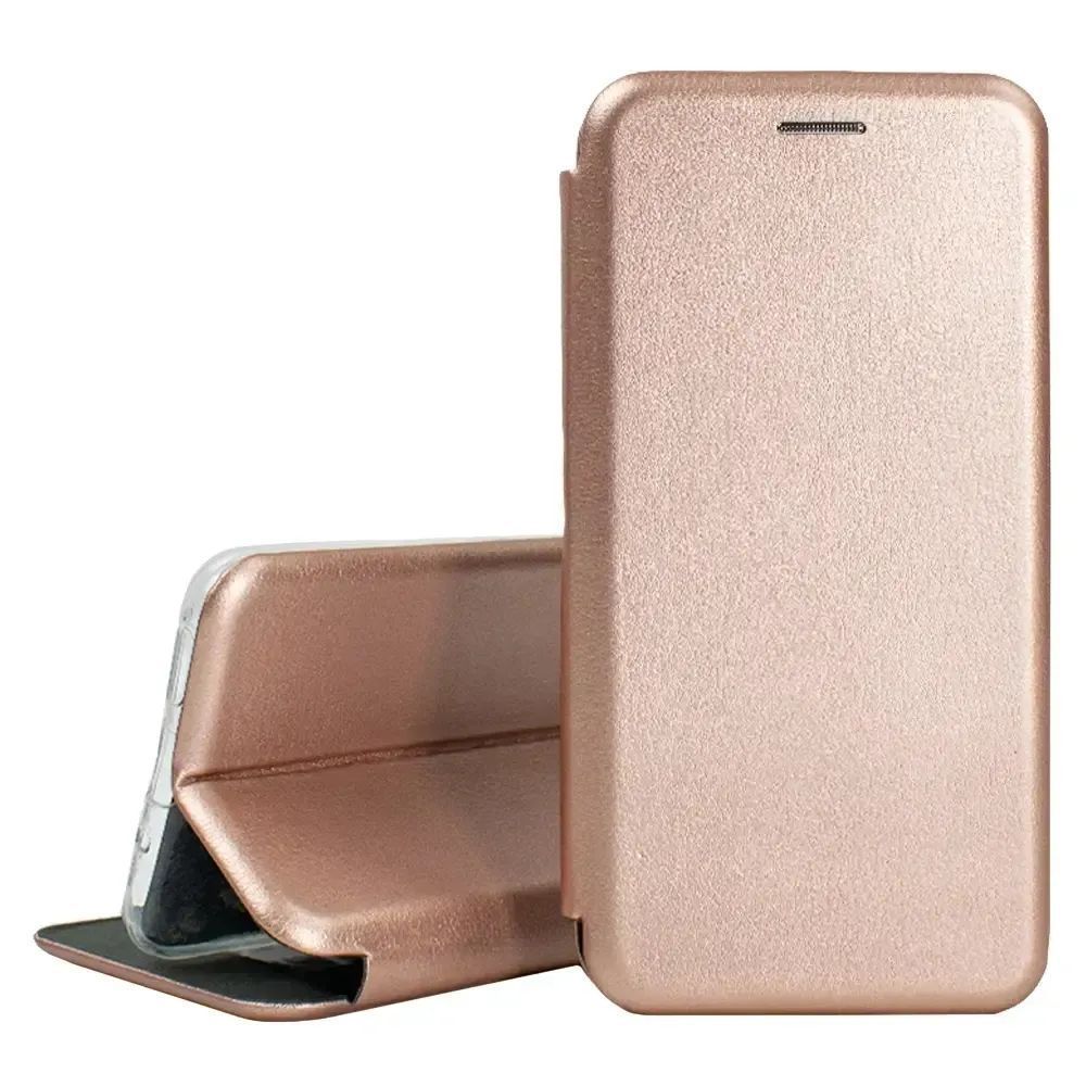 Чохол книжка Xiaomi Poco X6 Pro Flip Magnetic шкіряний Рожеве золото