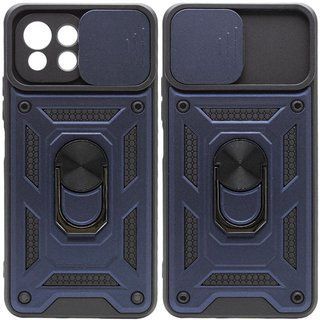 Ударопрочный чехол Camshield Ring для Xiaomi 11 Lite 5G NE (Темно Синий)