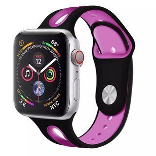 Ремінець Line 2 Colors для Apple Watch 41 | 40 | 38 | SE mm (Black/Raspberry)