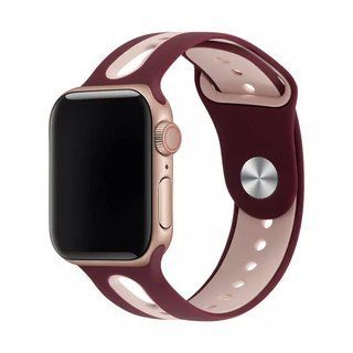 Ремінець Line 2 Colors для Apple Watch 41 | 40 | 38 | SE mm (Bordeaux/Pink)
