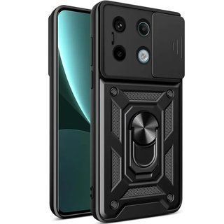 Ударостійкий чохол Camshield Ring для Xiaomi Poco M6 Pro 5G (Чорний)