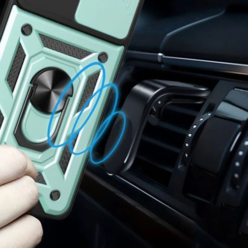 Ударостійкий чохол Camshield Ring для Xiaomi Redmi 13 (Зелений)