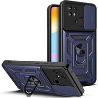 Ударостійкий чохол Camshield Ring для Xiaomi Redmi 10C (Темно Синій)