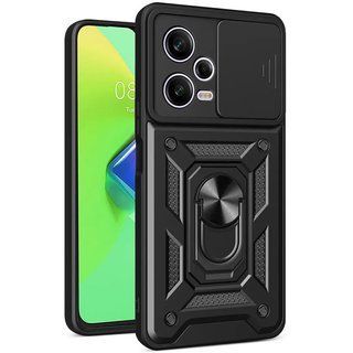 Ударопрочный чехол Camshield Ring для Xiaomi Redmi Note 12 Pro Plus 5G (Черный)