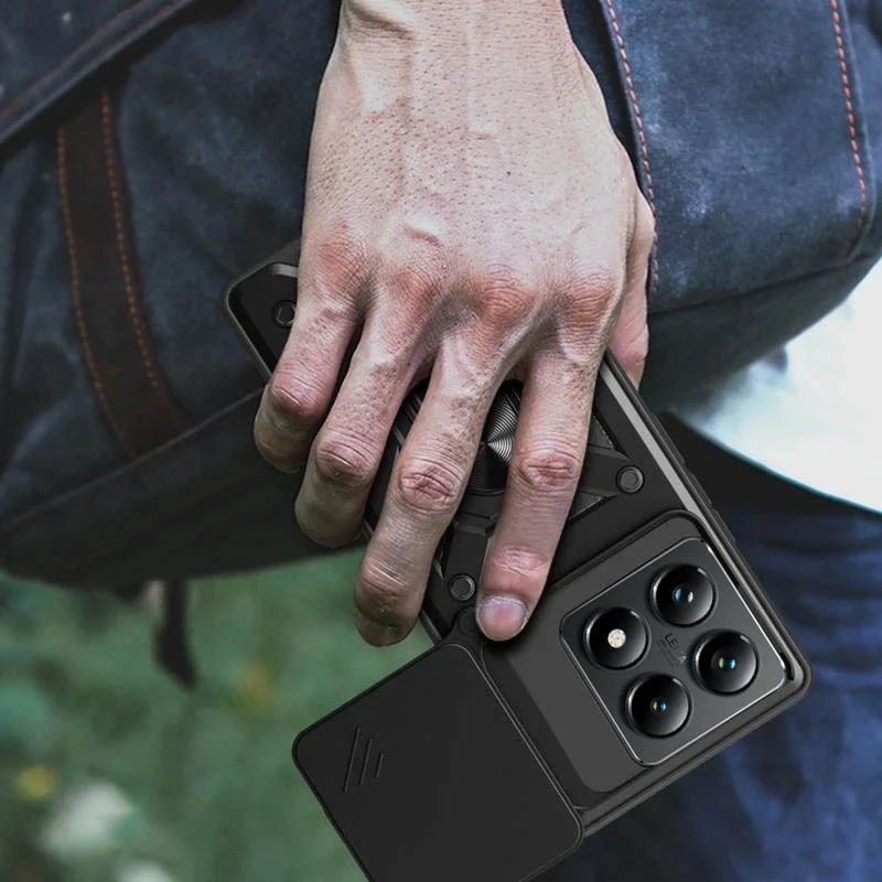 Ударостійкий чохол Camshield Ring для Xiaomi 14T (Чорний)