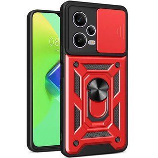 Ударопрочный чехол Camshield Ring для Xiaomi Redmi Note 12 Pro Plus 5G (Красный)