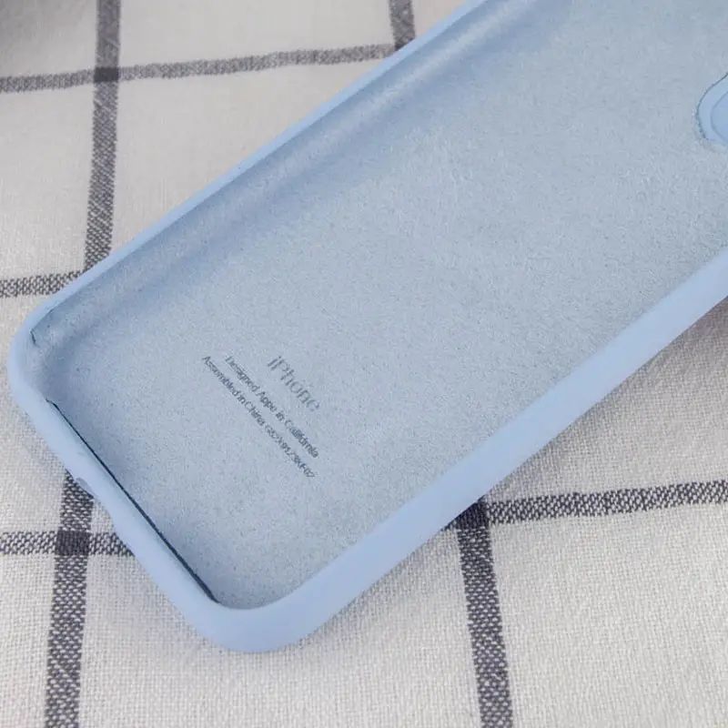 Чехол Silicone Case Закрытая камера Iphone 14 Plus (Нежно Голубой / Light Turquoise)