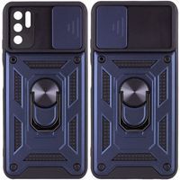 Ударостійкий чохол Camshield Ring для Xiaomi Poco M3 (Темно Синій) фото 1