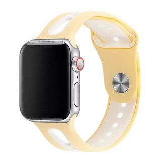 Ремінець Line 2 Colors для Apple Watch 41 | 40 | 38 | SE mm (Yellow/White)