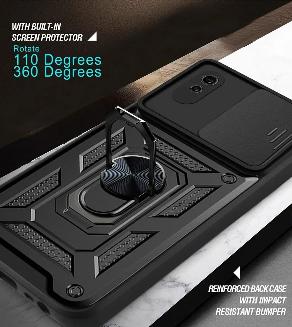 Ударостійкий чохол Camshield Ring для Xiaomi Redmi 9A (Чорний)
