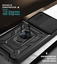 Ударостійкий чохол Camshield Ring для Xiaomi Redmi 9A (Чорний) фото 3