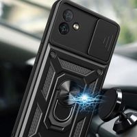 Ударостійкий чохол Camshield Ring для Samsung Galaxy A04e (Чорний) фото 2