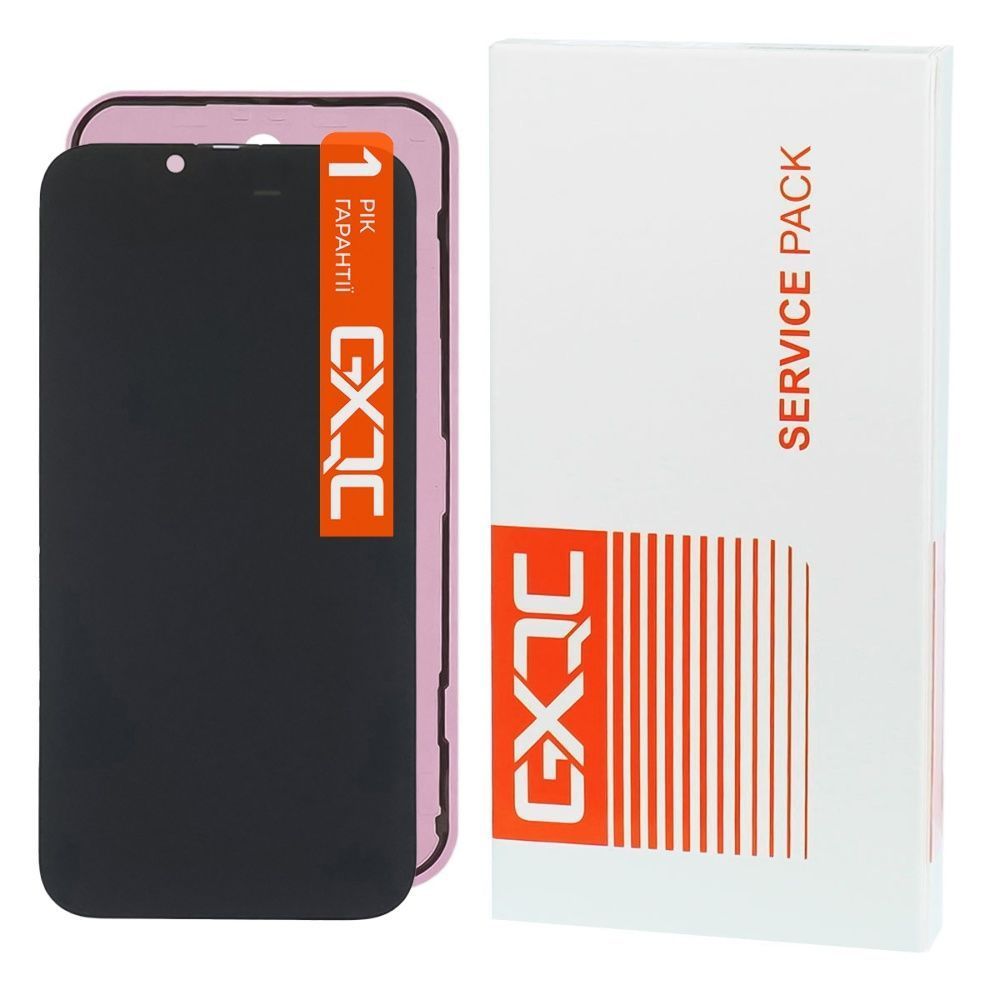Дисплей GXQC-Super OLED SOFT для Apple iPhone 14 с черным тачскрином 60Hz (без ошибки) Service Pack