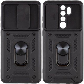 Ударопрочный чехол Camshield Ring для Xiaomi Redmi Note 8 Pro (Черный)