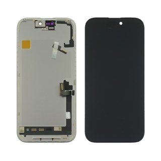 Дисплей для Apple iPhone 17 з чорним тачскрином 120Hz GXQC-Super OLED SOFT Service Pack