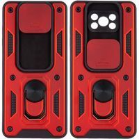 Ударостійкий чохол Camshield Ring для Xiaomi Poco X3 - Poco X3 Pro (Червоний)