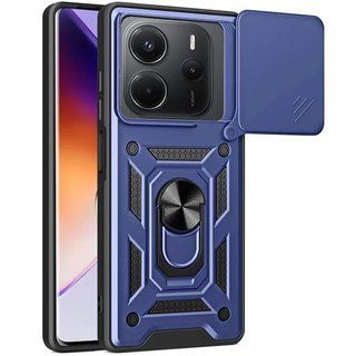 Ударопрочный чехол Camshield Ring для Xiaomi Redmi Note 14 (Темно Синий)