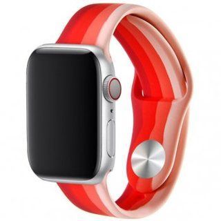 Ремінець Rainbow для Apple watch 41 | 40 | 38 | SE mm (Pink/Red)