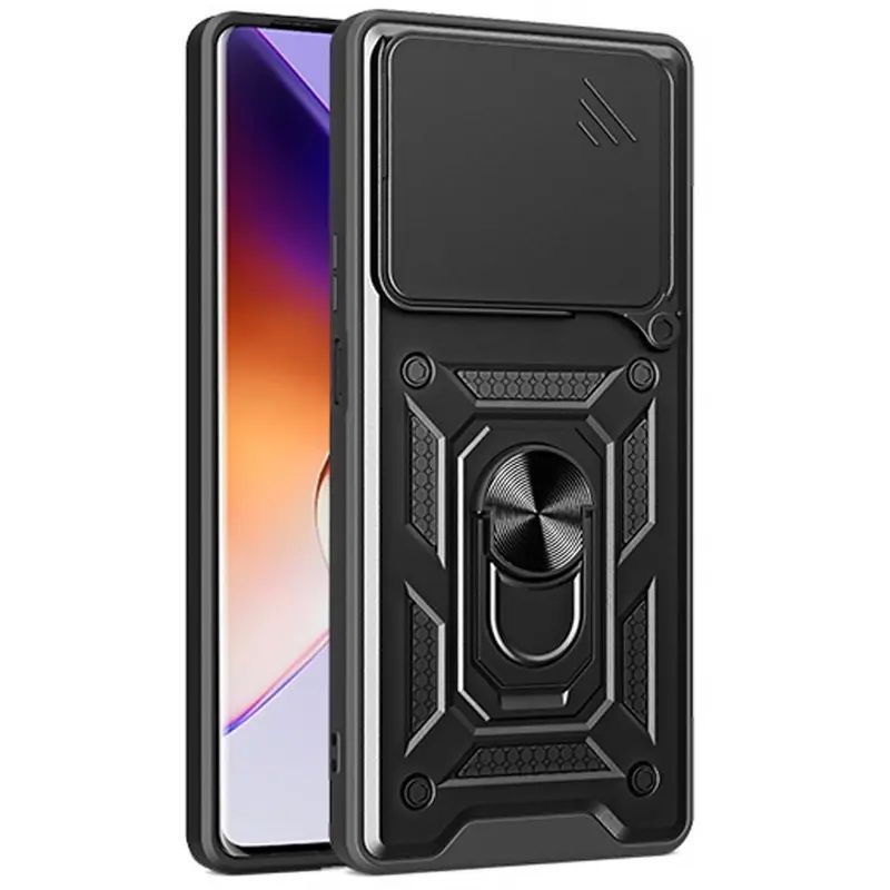 Ударостійкий чохол Camshield Ring для Xiaomi Poco M7 Pro 5G (Чорний)