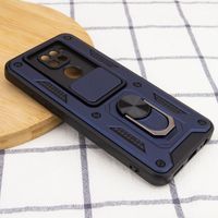 Ударостійкий чохол Camshield Ring для Xiaomi Redmi Note 9 (Темно Синій) фото 4