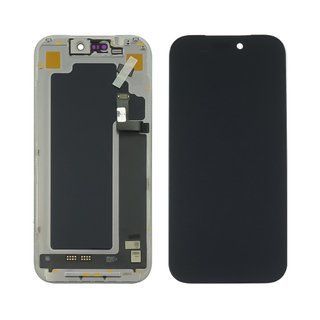 Дисплей для Apple iPhone 17 Pro з чорним тачскрином 120Hz GXQC-Super OLED SOFT Service Pack
