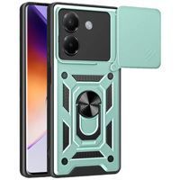Ударостійкий чохол Camshield Ring для Xiaomi Poco M7 Pro 5G (Зелений)