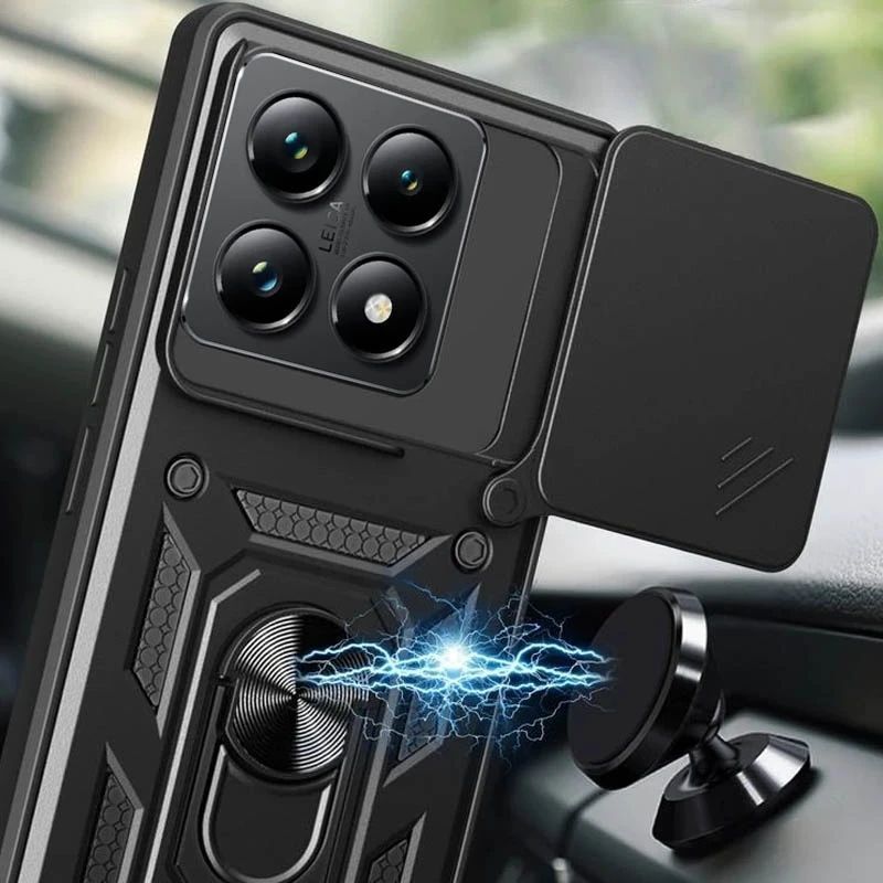 Ударостійкий чохол Camshield Ring для Xiaomi 14T Pro (Чорний)