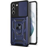 Ударостійкий чохол Camshield Ring для Samsung Galaxy S21 FE (Темно Синій)