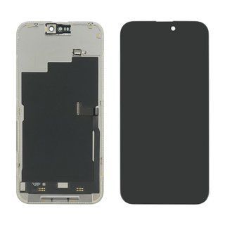 Дисплей для Apple iPhone 15 Pro Max с чёрным тачскрином 120Hz (переклееное стекло)