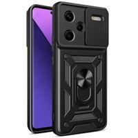 Ударостійкий чохол Camshield Ring для Xiaomi Redmi Note 13 Pro+ 5G (Чорний) фото 1