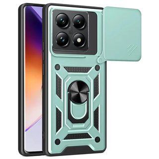 Ударопрочный чехол Camshield Ring для Xiaomi 14T Pro (Зеленый)