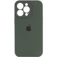 Чехол Silicone Case Закрытая камера Iphone 13 Pro (Зеленый / Army green)