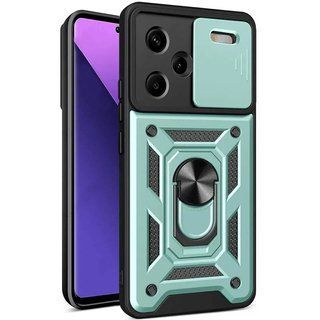 Ударопрочный чехол Camshield Ring для Xiaomi Redmi Note 13 Pro+ 5G (Зеленый)