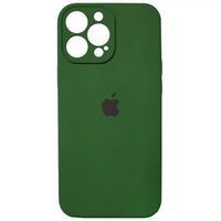 Чехол Silicone Case Закрытая камера Iphone 13 Pro (Темно Зеленый / Dark green)