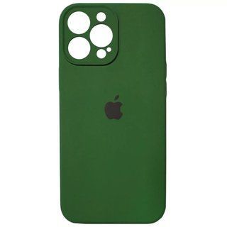 Чохол Silicone Case Закрита камера Iphone 13 Pro (Темно Зелений / Dark green)