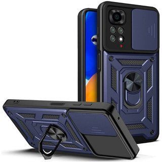 Ударостійкий чохол Camshield Ring для Xiaomi Redmi Note 11 (Темно Синій)