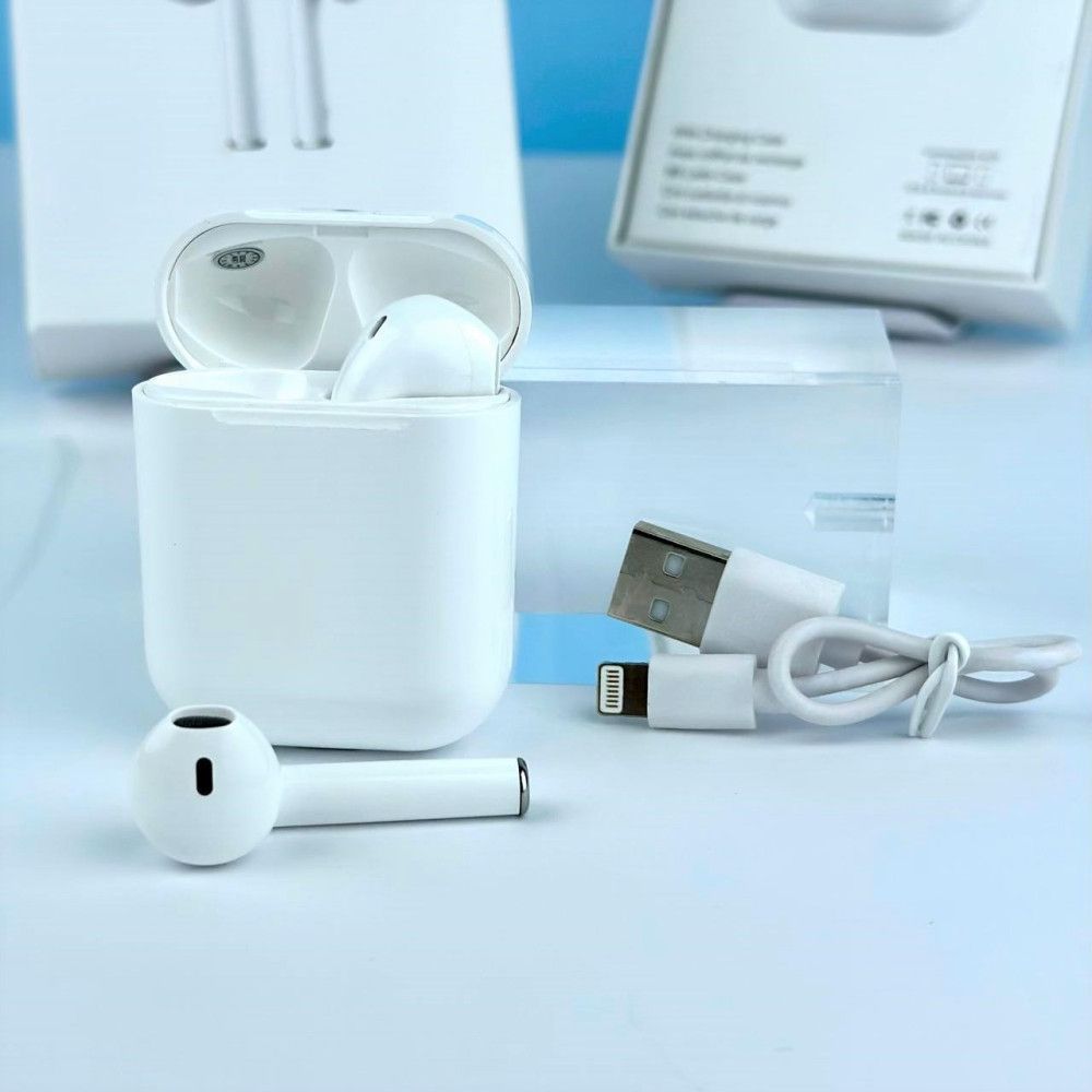 Бездротові навушники з мікрофоном в кейсі AirPods i14 TWS Білий