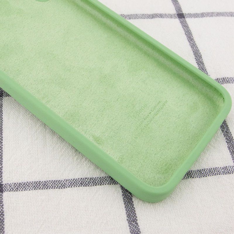 Чехол Silicone Case Закрытая камера Iphone 11 Pro Max (Мятный / Mint)