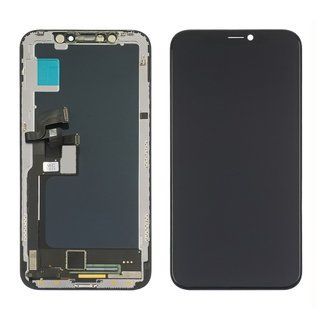 Дисплей Original для Apple iPhone X с черным тачскрином (Переклееное стекло)