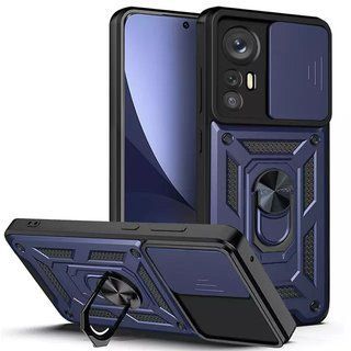 Ударопрочный чехол Camshield Ring для Xiaomi 12 Lite (Темно Синий)