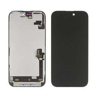Дисплей Original для Apple iPhone 16 с черным тачскрином 60Hz (Переклееное стекло)