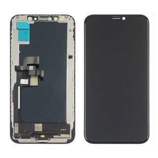 Дисплей Original для Apple iPhone Xs с черным тачскрином (Переклееное стекло)