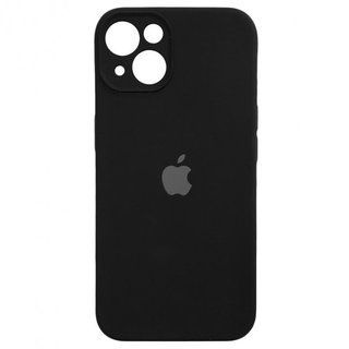Чехол Silicone Case Закрытая камера Iphone 14 (Черный / Black)
