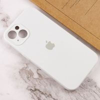 Чехол Silicone Case Закрытая камера Iphone 14 (Белый / White) фото 4