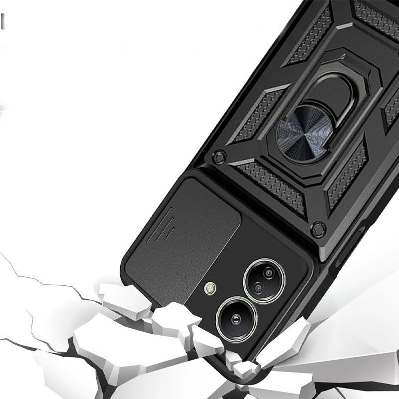Ударостійкий чохол Camshield Ring для Xiaomi Redmi 13C (Чорний)