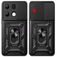 Ударостійкий чохол Camshield Ring для Xiaomi Poco M6 Pro 4G (Чорний) фото 2