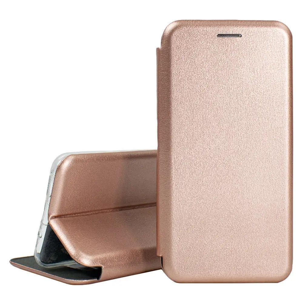 Чохол книжка Xiaomi Redmi Note 14 Pro 5G Flip Magnetic шкіряний Рожеве золото