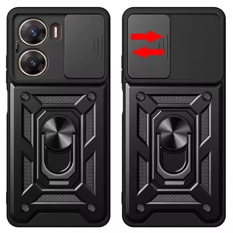 Ударостійкий чохол Camshield Ring для Xiaomi Poco X7 Pro (Чорний)